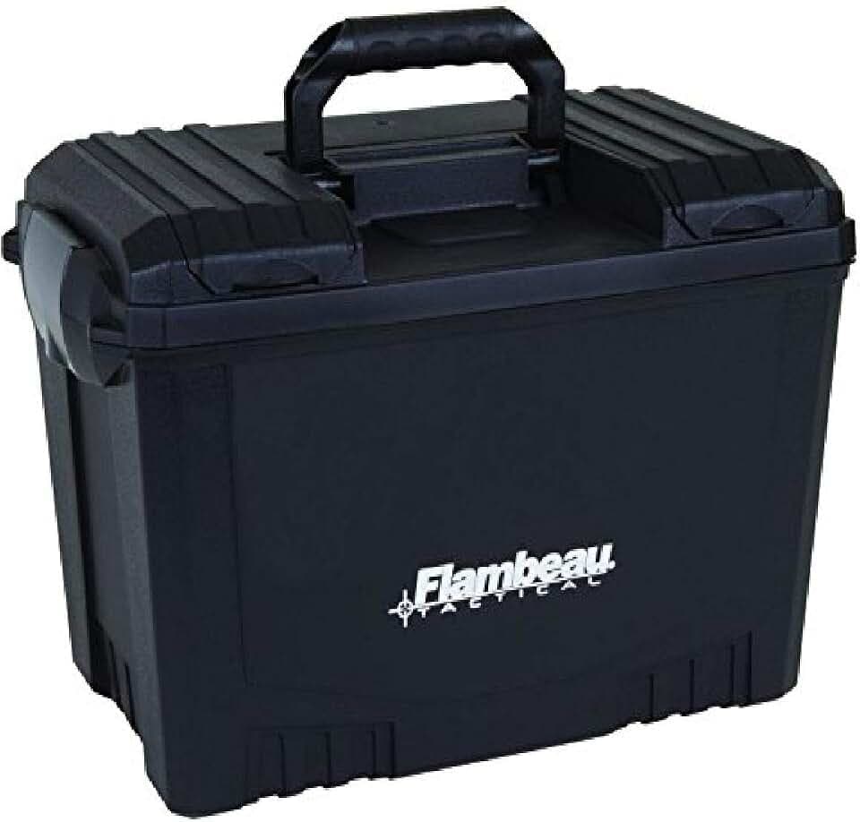 Flambeau Outdoors Dry Box 18in, Lift-Out Tray, O-Ring Seal, Black, Large