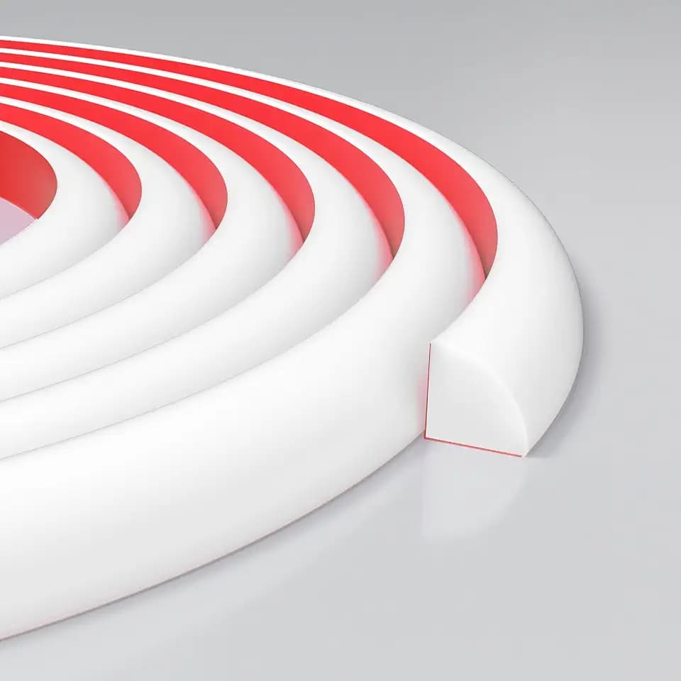 Flexible Rubber Quarter Round Molding, 3/4 in x 40 ft, White