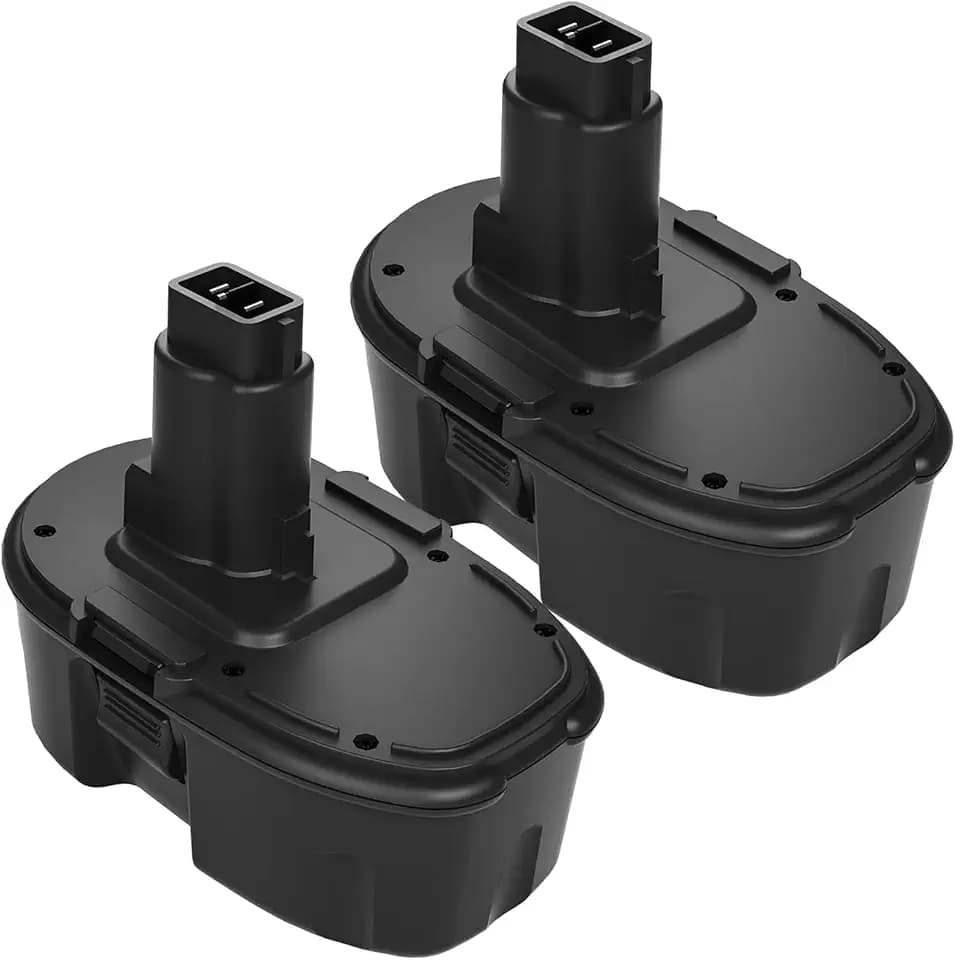 2 Packs 4.5Ah Ni-Mh Replacement for Dewalt 18V Battery DC9096 DW9098(Black)