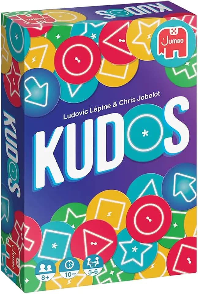 Kudos Kartenspiel für Familien & Erwachsene, farbenfrohes Kartenspiel