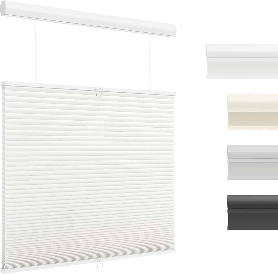 UNISHADES Top Down Bottom Up Cellular Shades, 31 5/8" W × 64" H, White