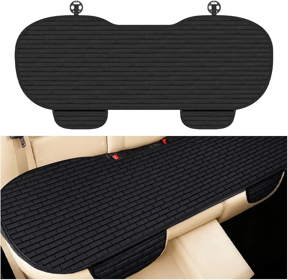 Car Back Seat Cover,Comfortable & Breathable Car Bench Seat Cover with 2 Storage Slot,Non-Slip Backseat Covers for Cars with Non-Slip Particles Cars Interior Accessories