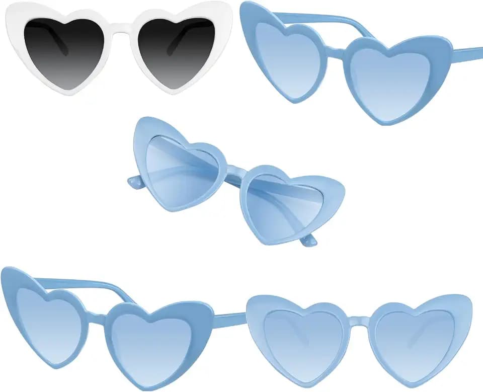 NACHLYNN 5/6/8/10 Brillen Bachelorette Sonnenbrille Vintage Sonnenbrille n Herzbrille für Frauen Damen Hochzeitsfeier Hochzeit Party