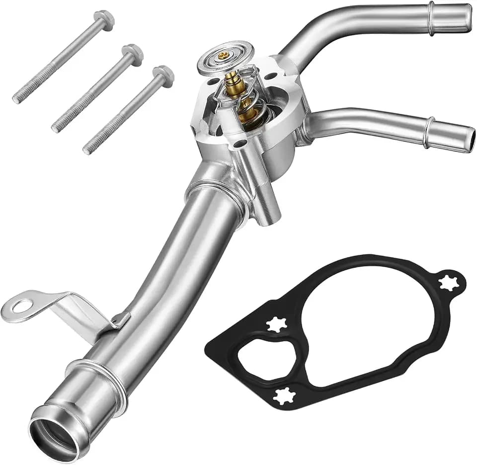 BDFHYK 902-692 Upgrade Aluminium Coolant Thermostat Housing Assembly Compatible with Buick 08-17 Enclave, compatible with Chevy 09-17 Traverse, compatible with GMC 07-17 Acadia 3.6L Replace 12599235