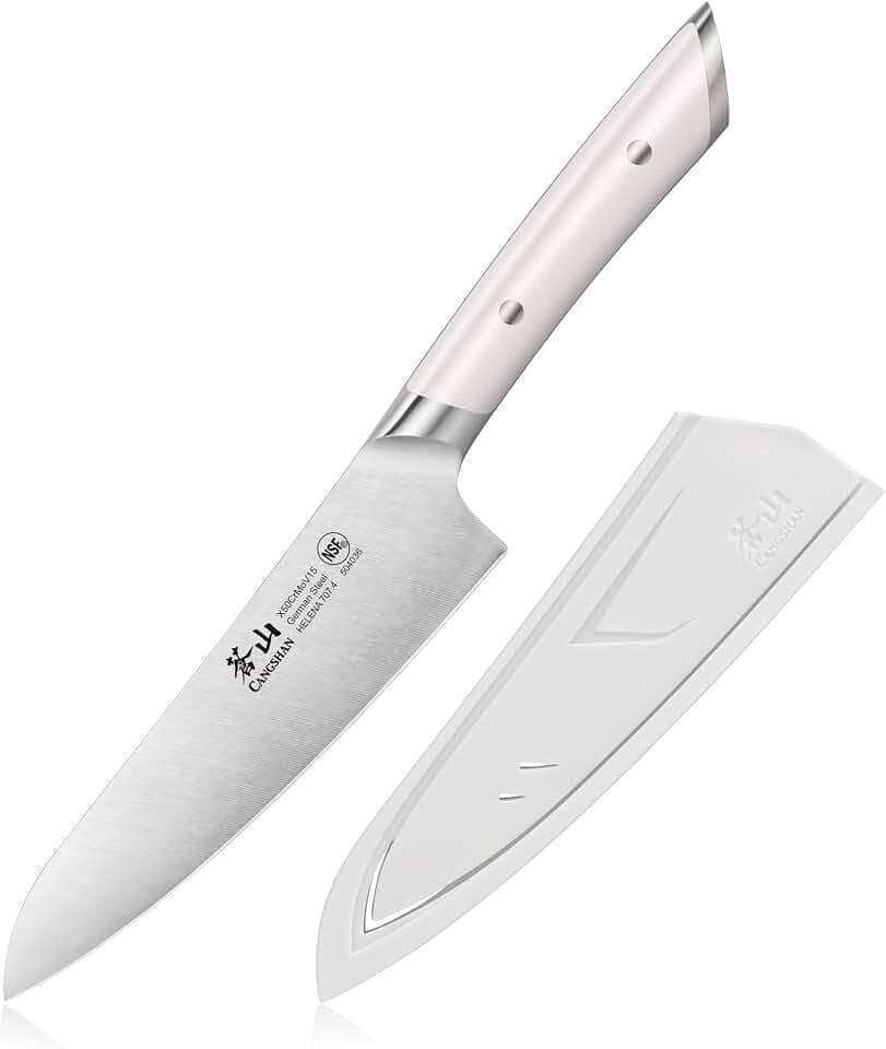Cangshan HELENA Series 5.5-Inch Prep Utility Knife, Forged German Steel (White)