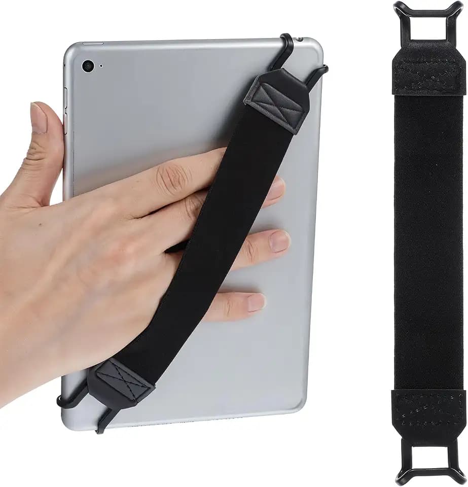 Ptwola Hand Strap Holder Universal Tablet Secure Grip Holder High Elasticity Finger Handle Bands Accessories Versatile Lightweight Bundle Strap Stretchable to 8.27-14.96 inches for Readers