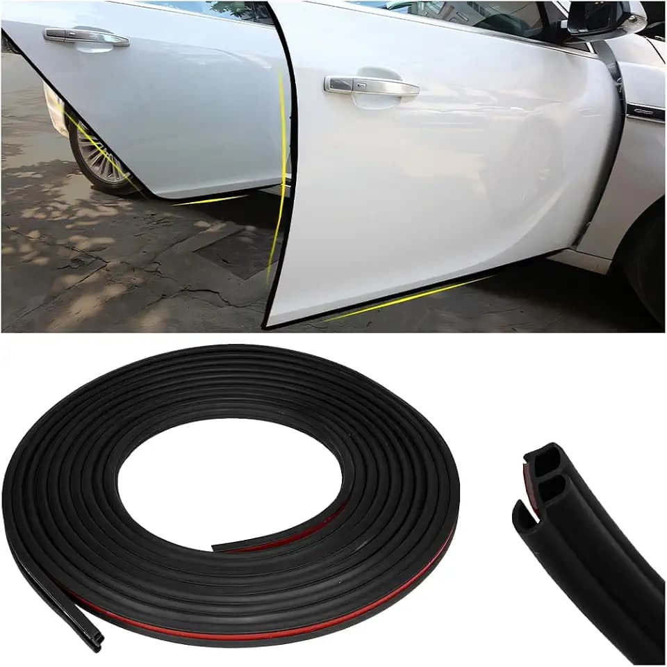 Osilly Adhesive Rubber Car Door Seal Strip, Black