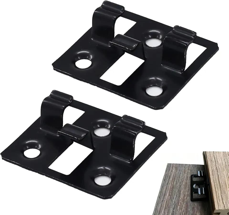 100 WPC Terrassendielen Clips aus Edelstahl, 5 mm Spalt, Höhe 9 mm