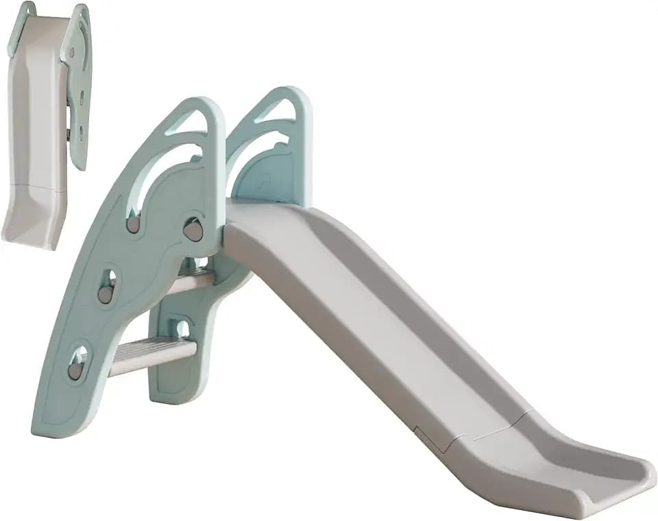 Toddler Slide Large Play Climber Slide PlaySet with Extra Long Slipping Slope Indoor Slide Kids Slide Toddler Playground Toddler Slide Outdoor Toys for Toddlers (Blue)