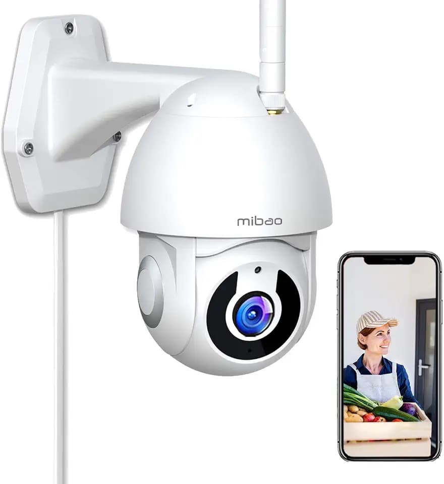 Mibao FHD 1296P Wlan IP Kamera , Überwachungskamera Aussen Wlan mit 355 ° Weitwinkel / Super Nachtsicht / APP Alarm / Bewegungsverfolgung / IP66 Wasserdicht, IP kamera kompatibel mit iOS / Android
