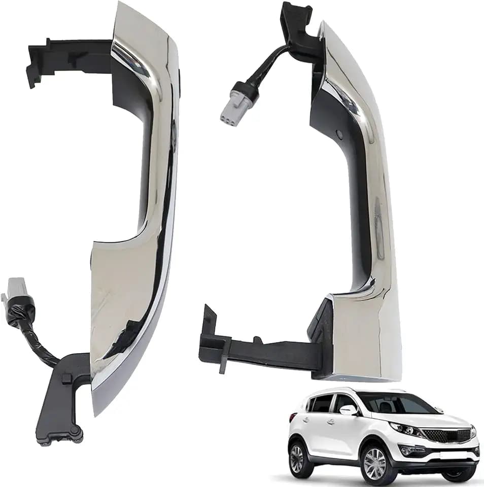 1Pair Exterior Door Handle Front Driver & Passenger Side Chrome Compatible with Kia Sportage 2017-2021 2.0L 2.4L Car Outside Door Handle Left&Right, Replaces 82651-D9710 82661-D9710