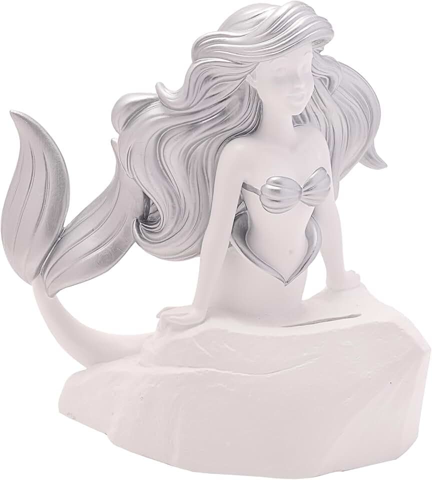 Disney 100 Ariel Money Bank | White Resin