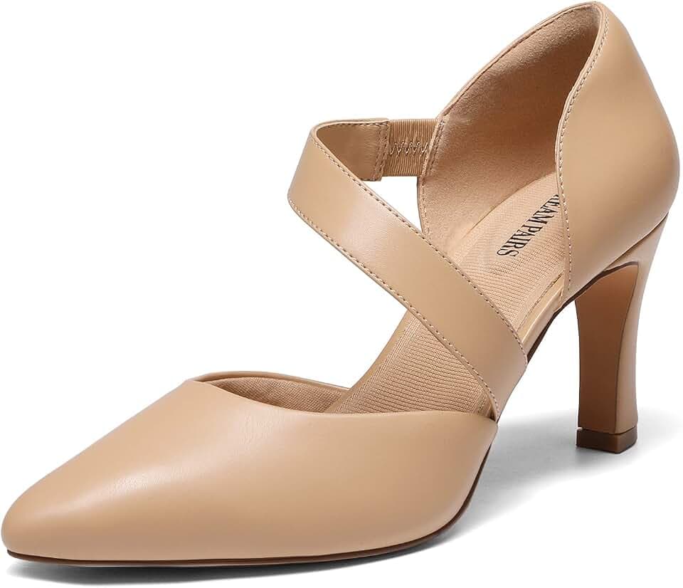 DREAM PAIRS Women's High Heels Comfortable Work Pumps