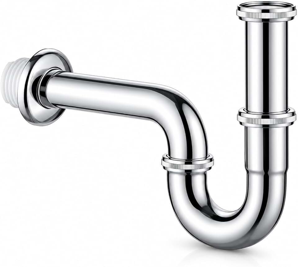 Ibergrif Siphon für Waschbecken, Edelstahl, 1¼ Zoll