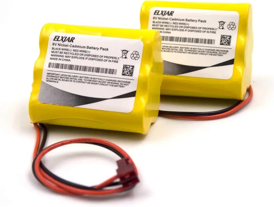 (2-Pack) 6V 600mAh Ni-Cd Battery for Sure-Lites 026-149, CUSTOM-55