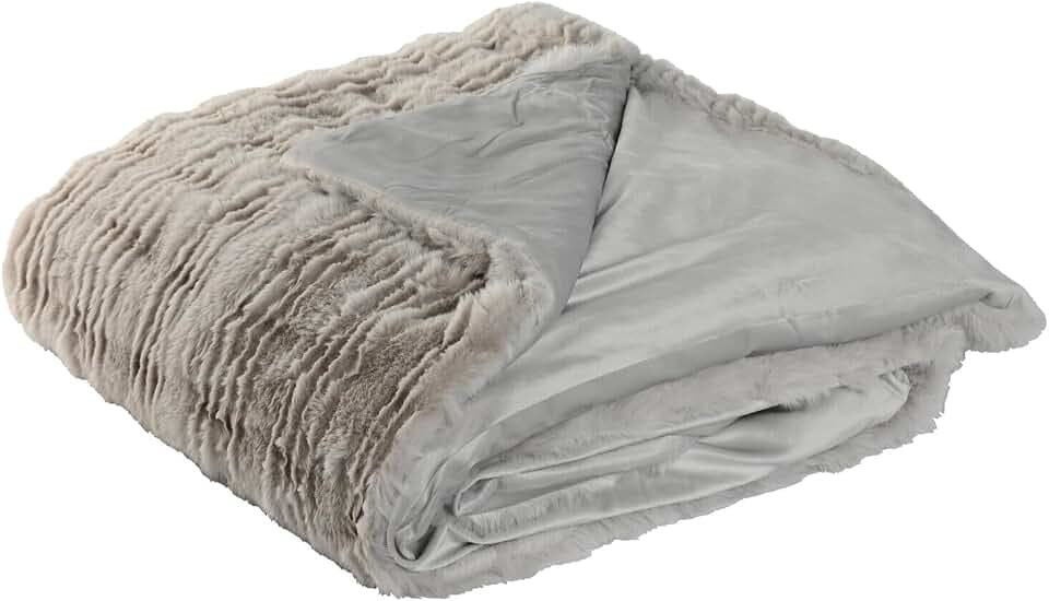 MANTA POLIESTER 220X240X1 650 GSM CAMA GRIS CLARO