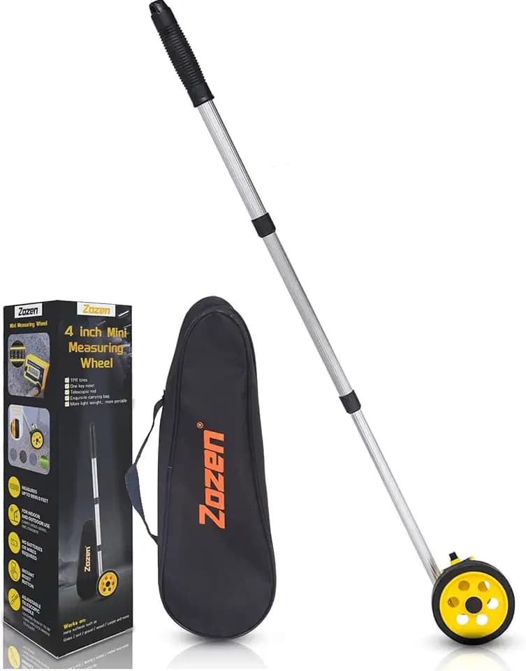 Zozen 4-Inch Measuring Wheel in Feet and Inches, One-Key to Reset