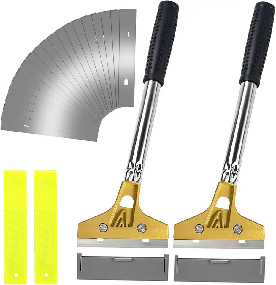 2 Stück Tapetenentferner Set 30cm, Tapetenkratzer mit Ersatzklingen