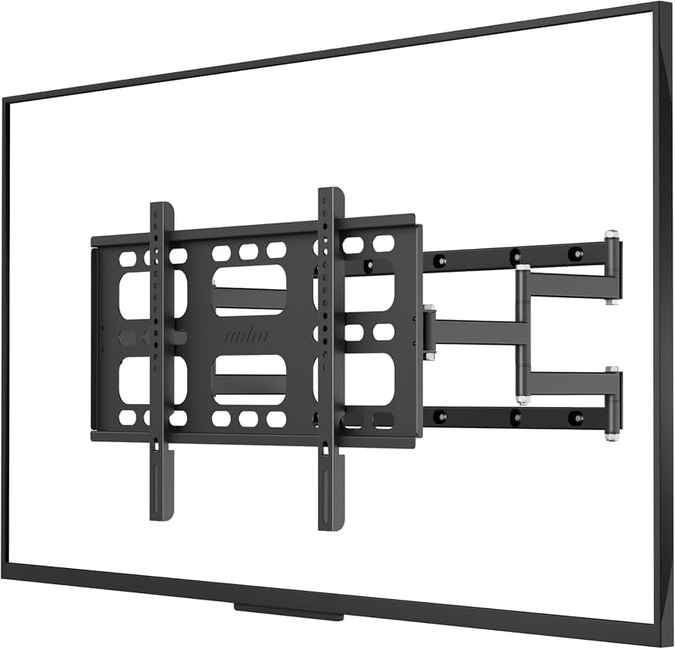 unho TV Wandhalterung Schwenkbar Ausziehbar für 40-85 Zoll Fernseher bis zu 100kg VESA 600x400mm, vormontierte TV Halterung, Extra Stabil