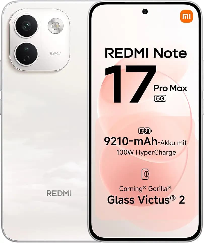 REDMI Note 17 Pro Max 5G, Smartphone 8+512 GB, Cloud Blush, 9210 mAh Akku
