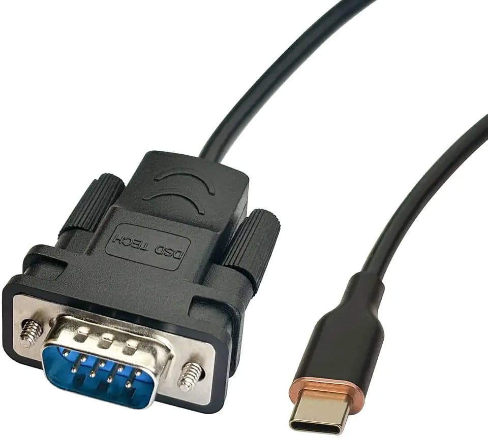 DSD TECH SH-RS232M USB-C auf RS232 DB9 Serielles Kabel mit FTDI-Chip für Windows Linux Mac