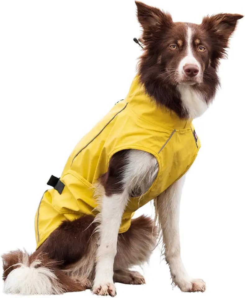 TRIXIE Hunde-Regenmantel Vimy L, Rücken 55 cm, Bauch 60–85 cm – gelb