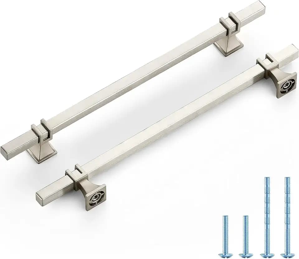 HOME EDIT Brushed Nickel Pulls Cabinet Handles 8 Inch 10 Pack