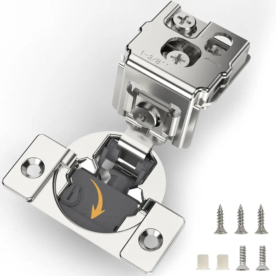 [Closing Speed Control] 20 Pack 1-3/8 Inch Overlay Soft Close Hinges