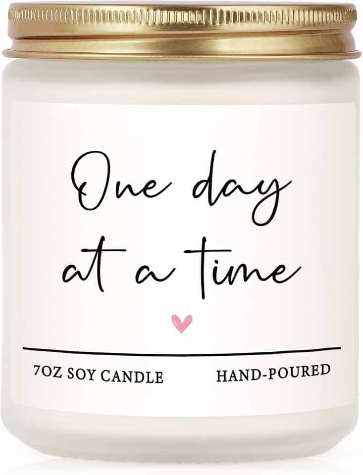Get Well Gifts for Women Men, Thinking of You Gift-One Day at A Time Candle