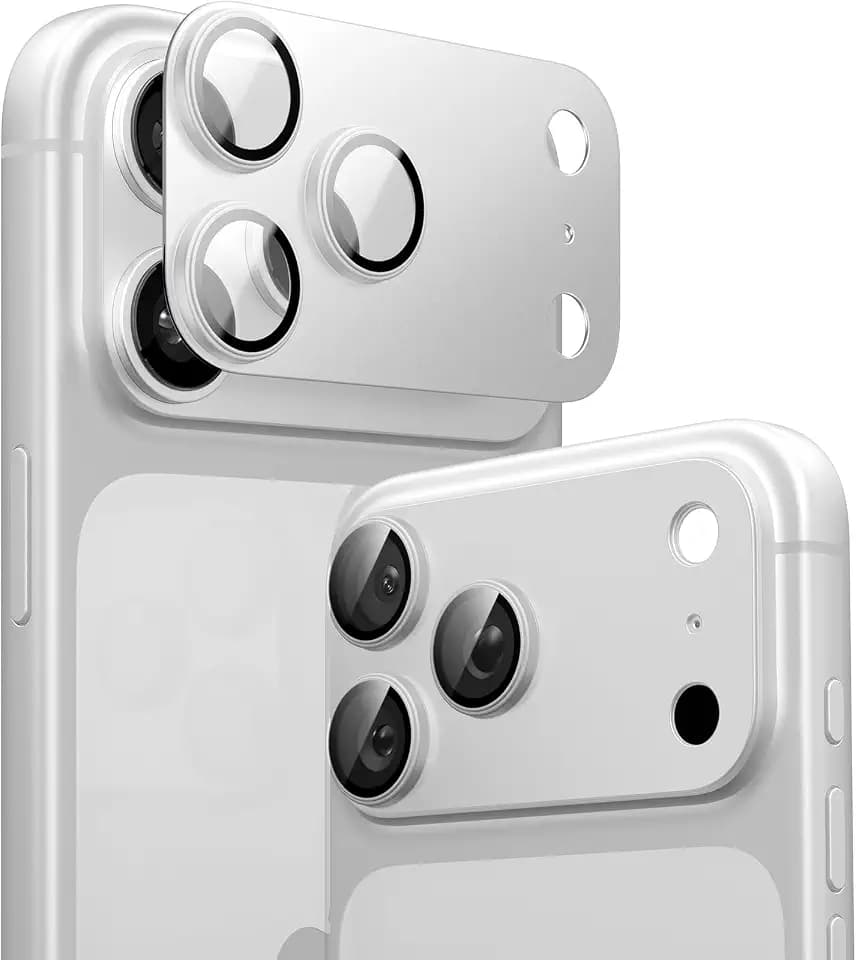 TORRAS for iPhone 17 Pro Camera Lens Protector, Silver, 1 Pack