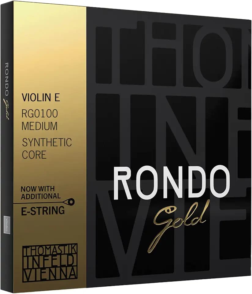 Thomastik-Infeld Rondo Gold Violin Set with 2 E Strings RG100 - Violin Strings 4/4 Full Set for Professionals - Made in Vienna