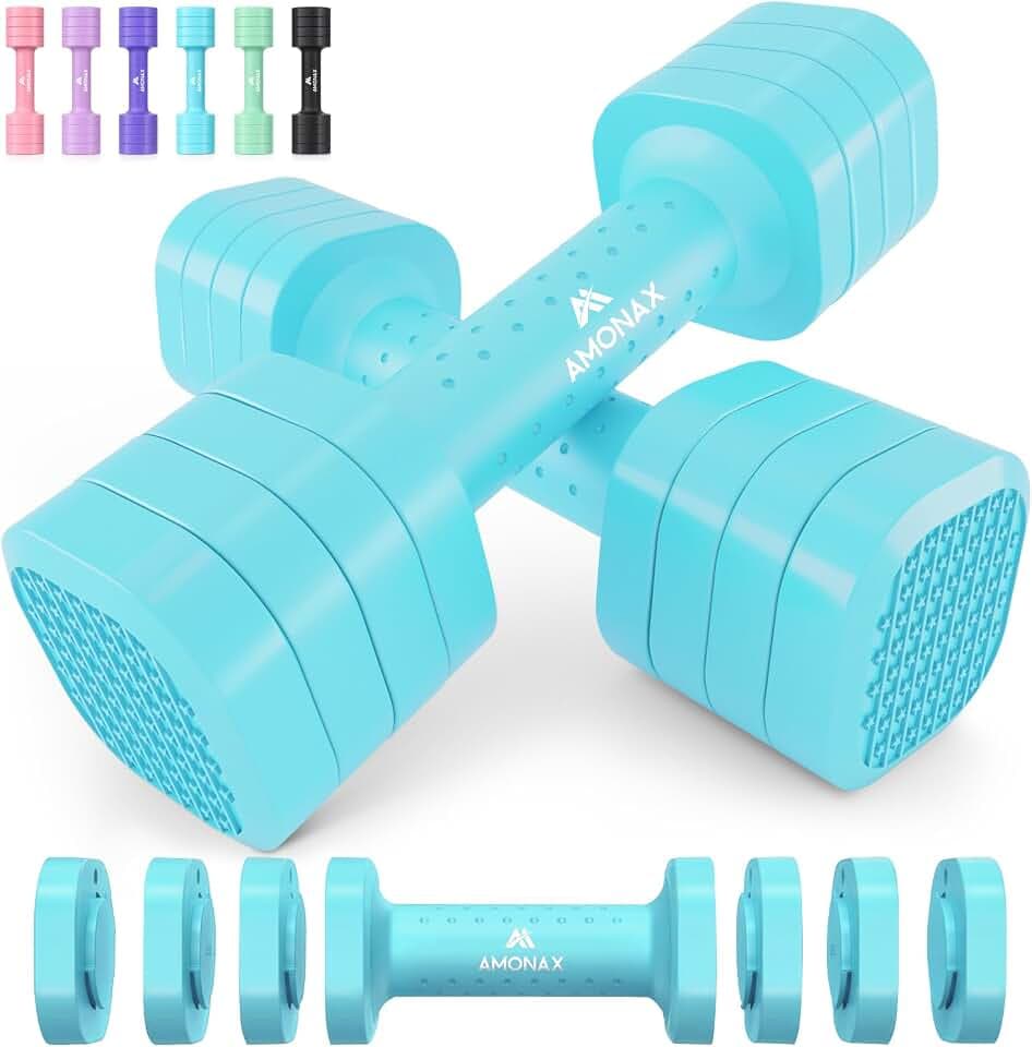 Amonax Verstellbare Hanteln, Hanteln Frauen Set, Fitnessgeräte für Zuhause