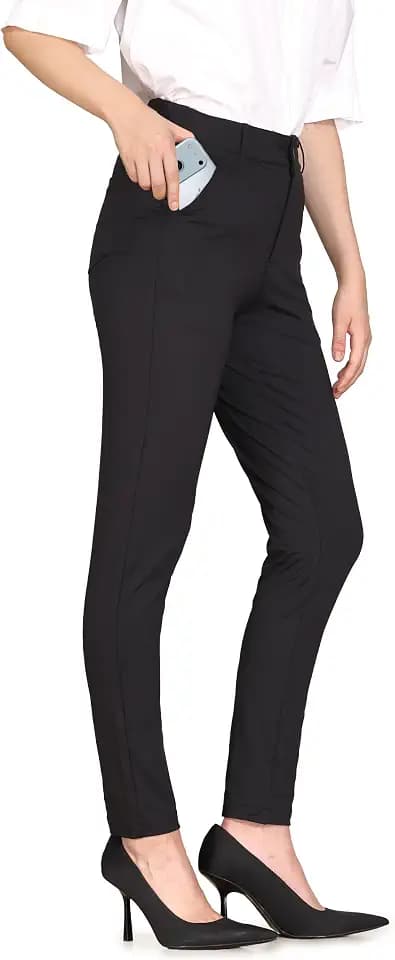 Bamans Womens Skinny Stretch Dress Pants Work Office Casual Slacks