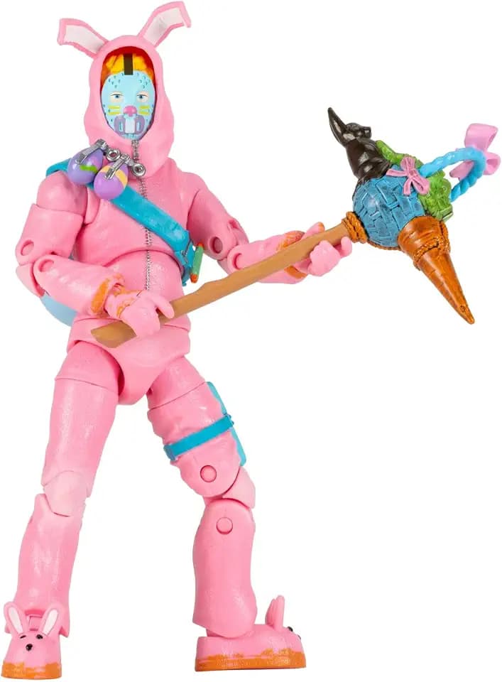 Fortnite Legendary Rabbit Raider - 6-inch Articulated Figure with Harvesting Tool, Back Bling, and Code for Bonus Virtual Item