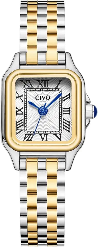 CIVO Gold Watches for Women Vintage: Small Wrist Bracelet Watch Roman Dial