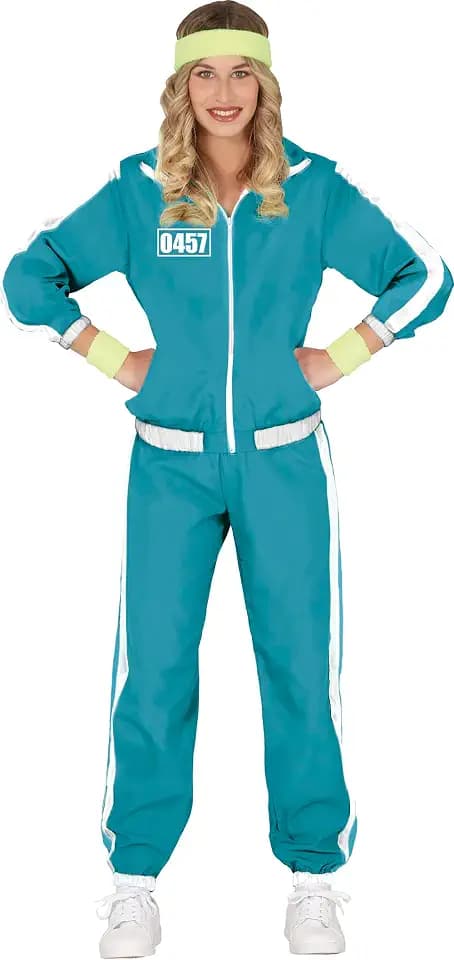 FIESTAS GUIRCA | Gimnasta Gamer Kostüm für Erwachsene - Jacke und Hose - Film-, Sport- und Videospiel Kostüme für Halloween, Karneval und Kostümpartys - Ideal für Damen - Grün