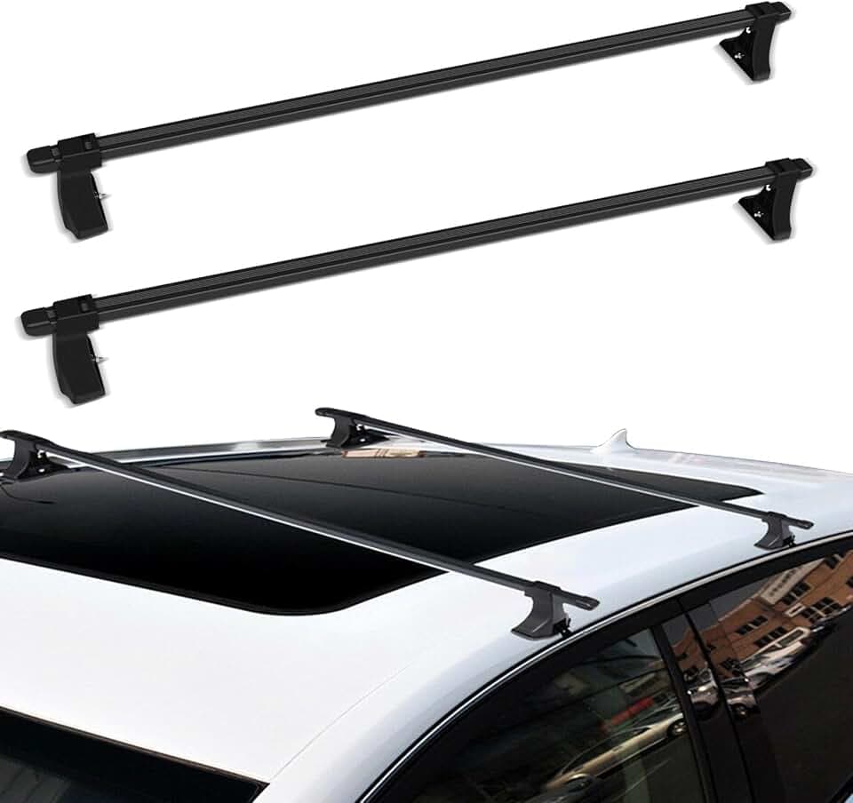 SCITOO Universal 54" Window Frame Roof Rack crossbars,Cargo Carrier Kayak Rooftop Luggage Crossbar,Max Load 100LBS