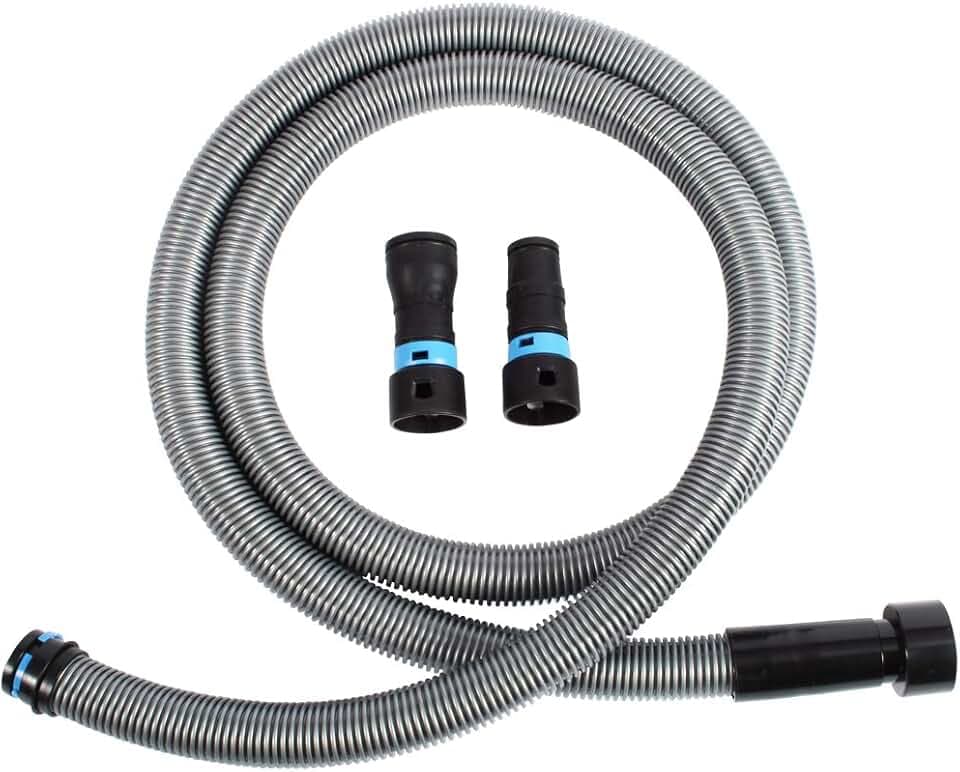 Cen-Tec Systems 94181 Quick Click Schlauch für Haus- und Ladensauger mit Multi-Brand Elektrowerkzeugadapter für Staubsammlung Silver 10 Ft. Hose