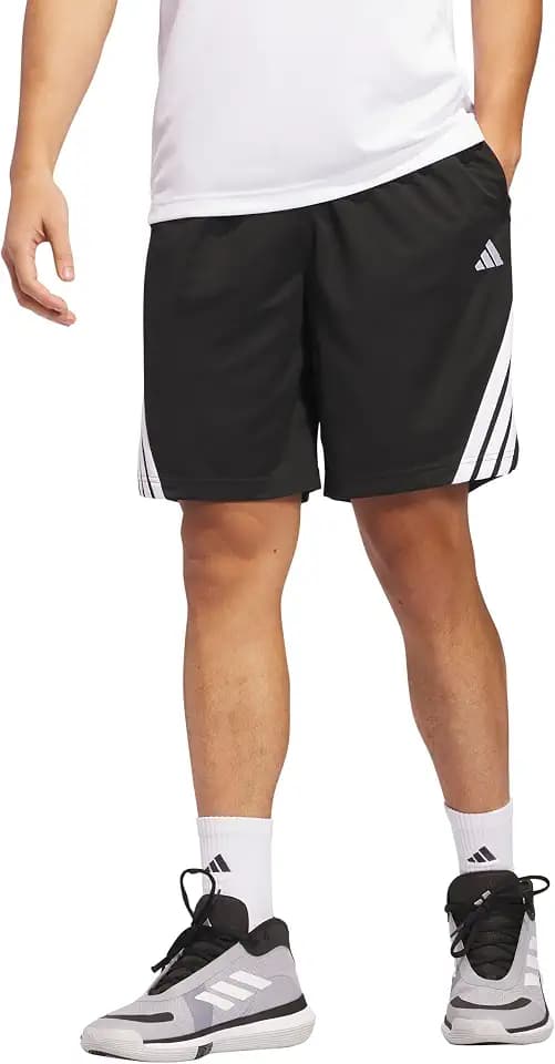 adidas Men's Basketball Legends 3-Stripes Shorts
