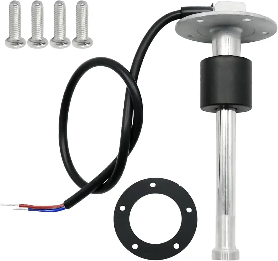 MDEOOSKY 0-90 Ohm Fuel Sending Unit, 6"/150mm Waterproof Water Level Gauge Sensor, Stainless Steel Gas Water Fuel Tank Sender Sensor for Boat Marine Car RV Truck Motorcycle