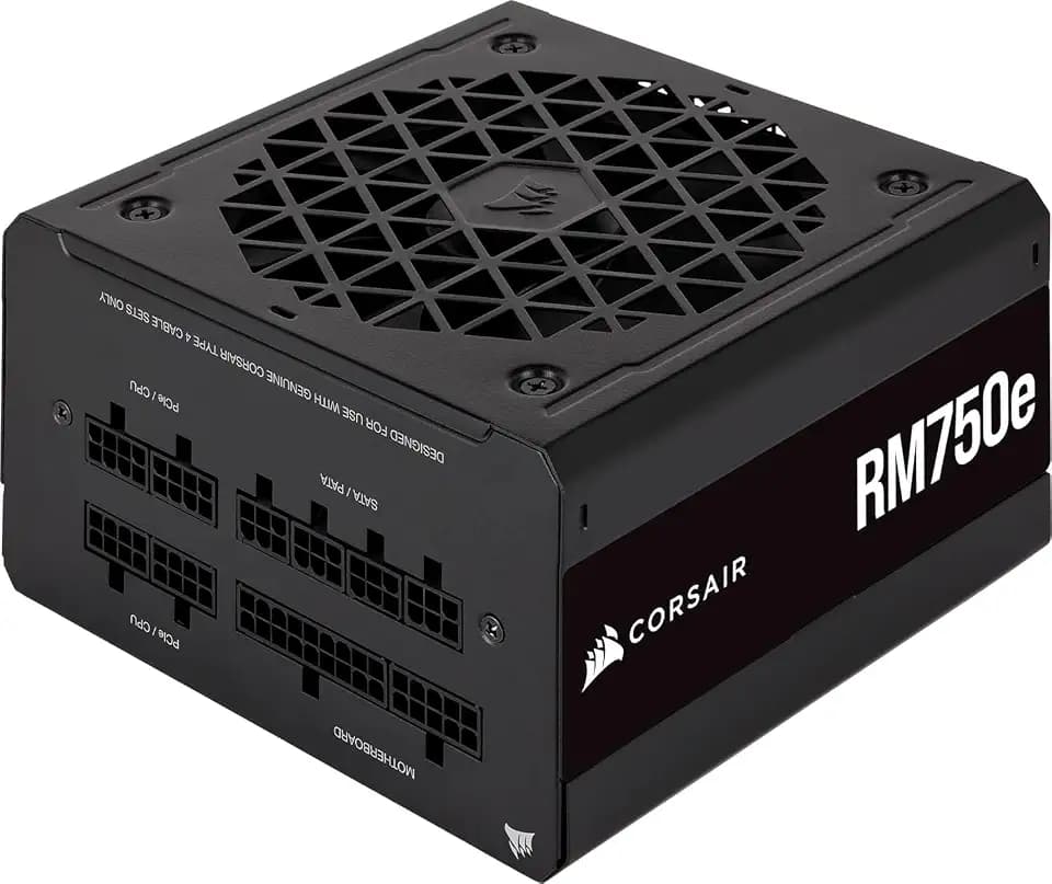Corsair RM750e (2023) Fully Modular Low-Noise Power Supply - ATX 3.1 & PCIe 5.1 Compliant - 105°C-Rated Capacitors - 80 Plus Gold Efficiency - Modern Standby Support - Black (Renewed)