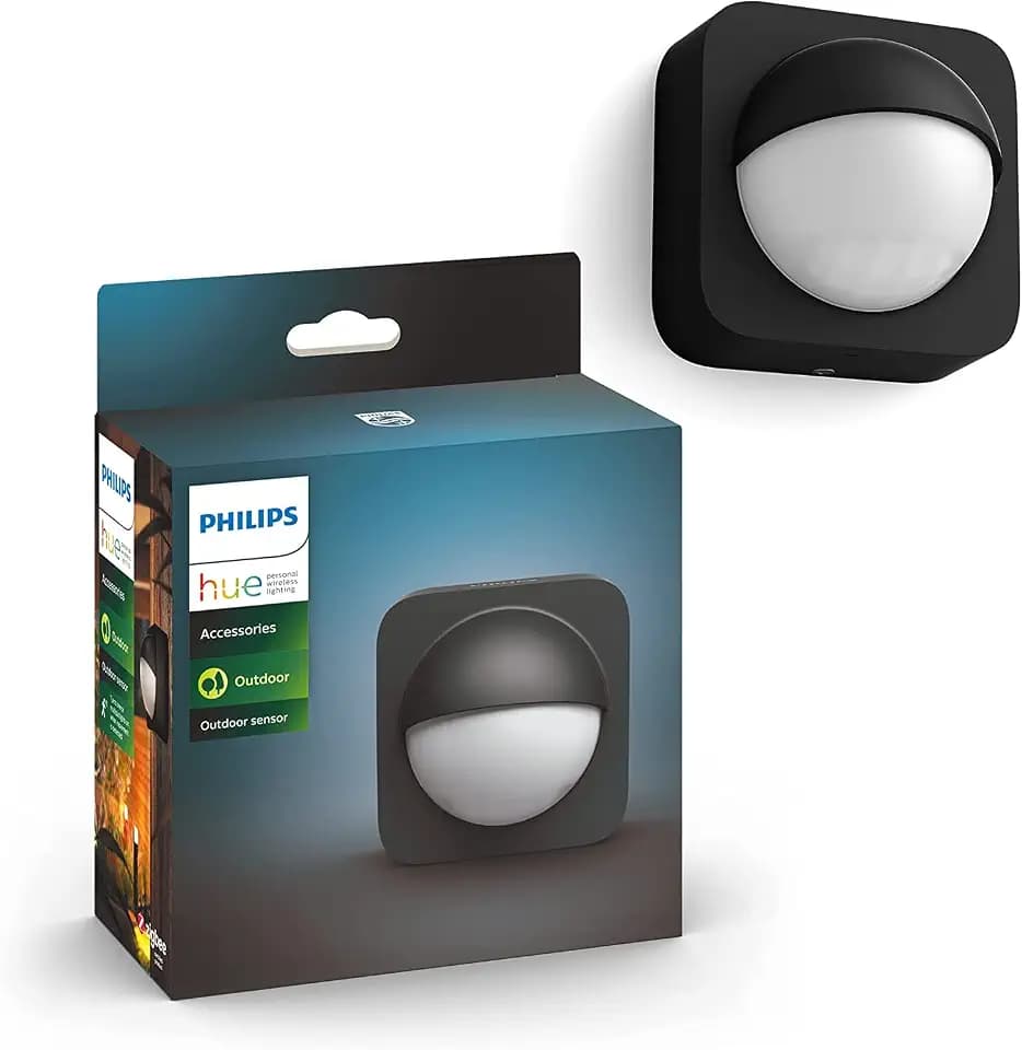 Philips Hue Bewegungssensor für den Aussenbereich, integrierter Tageslichtsensor, schwarz