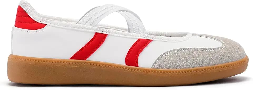 Tigeridea Sneakers for Women Comfortable Business Casual Slip on Tennis Shoes Lightweight Footwear Women's Fashion Retro Mary Jane Sneakers