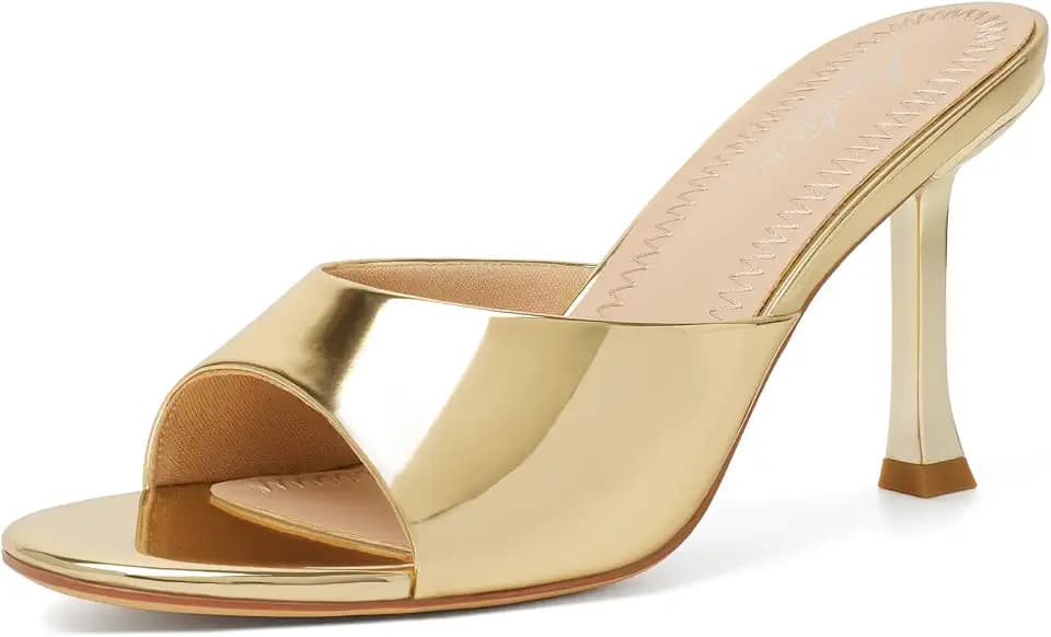 Mostrin Kitten Heels for Women Round Toe Heels With Bow Vintage Mules Sexy Slip on Stiletto Backless Sandals for Party Daily