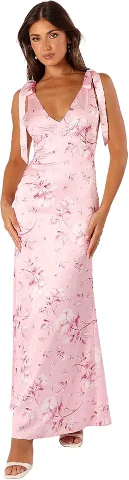 Petal & Pup Women's Xavier Bow Shoulder Maxi Dress