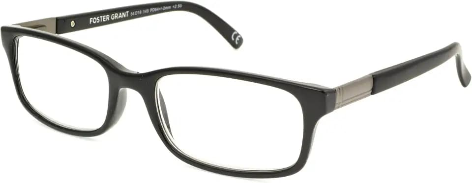 Foster Grant Men's Boston Square Reading Glasses