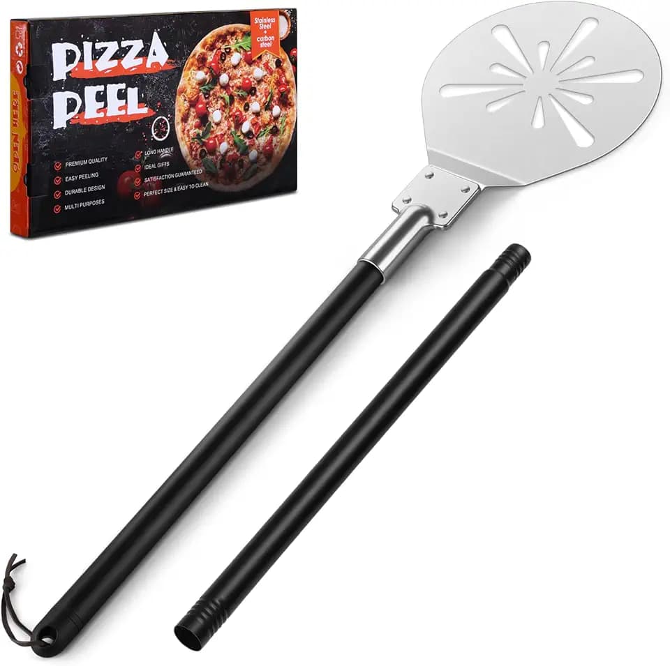 7 Inch Pizza Peel Turning, Joyfair Perforated Pizzas Turner, Painted Handle