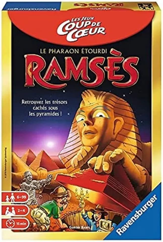 Ravensburger - Ramses – Gesellschaftsspiel – Kinder und Eltern – Sammel- und Gedächtnisspiel – Kompaktes Boxformat – 2 bis 4 Spieler ab 5 Jahren – Unisex – 22332 – französische Version