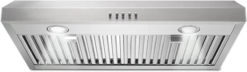 SNDOAS Range Hood 30 inch Under Cabinet,Stainless Steel Ducted/Ductless Range Hood 30 inch,3 Venting Ways Stove Hood,700 CFM Kitchen Vent Hood with 3 Speed Exhaust Fan,Push Button Control