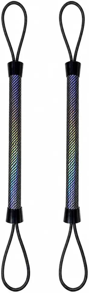 Boat Docking Rods 2 Pack, 22 Inch Bungee Dock Lines for Pontoon, Bass and Fishing Boats, Shock Absorbing Cleat Tie Downs for Temporary Mooring, Boat Accessories Gift